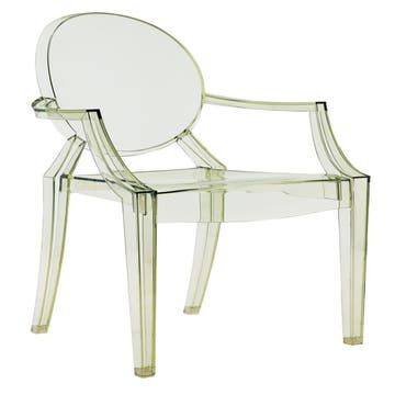 Fauteuil LOUIS GHOST de Kartell, Vert cristal