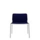 Chaise AUDREY SOFT de Kartell, Bleu, Structure blanche