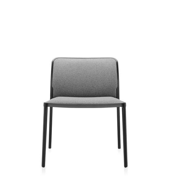Chaise AUDREY SOFT de Kartell, Gris, Structure noire