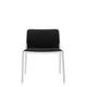Chaise AUDREY SOFT, Noir, Structure blanche