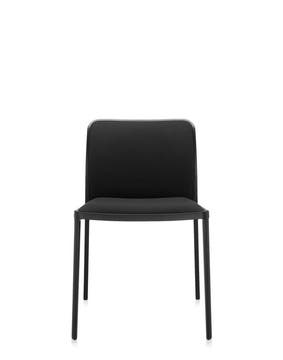 Chaise AUDREY SOFT de Kartell, Noir, Structure noire Chaise AUDREY SOFT de Kartell, Noir, Structure noire