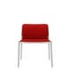 Chaise AUDREY SOFT, Rouge, Structure blanche