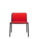 Chaise AUDREY SOFT, Rouge, Structure noire