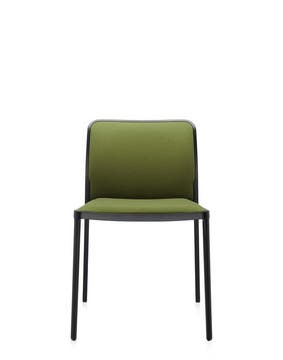 Chaise AUDREY SOFT de Kartell, Vert acide, Structure noire Chaise AUDREY SOFT de Kartell, Vert acide, Structure noire
