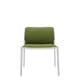 Chaise AUDREY SOFT, Vert acide, Structure blanche