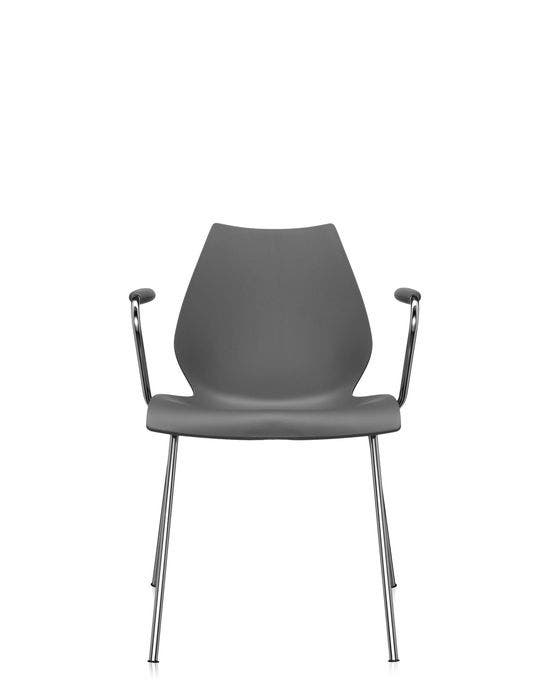 Chaise avec accoudoirs MAUI de Kartell, Anthracite Chaise avec accoudoirs MAUI de Kartell, Anthracite