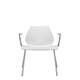 Chaise avec accoudoirs MAUI de Kartell, Blanc zinc