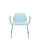 Chaise avec accoudoirs MAUI, Bleu clair