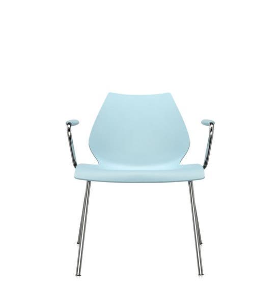 Chaise avec accoudoirs MAUI de Kartell, Bleu clair