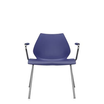 Chaise avec accoudoirs MAUI de Kartell, Bleu marine