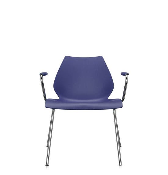 Chaise avec accoudoirs MAUI de Kartell, Bleu marine