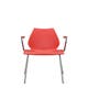 Chaise avec accoudoirs MAUI, Rouge pourpre