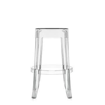 Tabouret H.75 CHARLES GHOST de Kartell, Cristal
