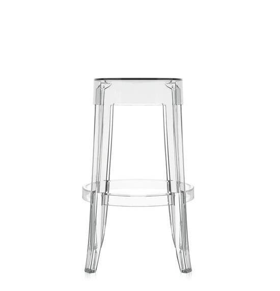 Tabouret H.75 CHARLES GHOST de Kartell, Cristal