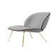 Fauteuil lounge BEETLE avec pieds en laiton de Gubi, Noir et blanc