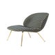 Fauteuil lounge BEETLE avec pieds en laiton, Motifs
