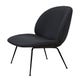 Fauteuil lounge BEETLE avec pieds noir, Anthracite
