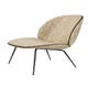 Fauteuil lounge BEETLE Fully Upholstered avec pieds noir, Jardin beige