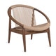 Lounge Chair NORMA de Vincent Sheppard, Chêne foncé W012, Corde acrylique Linen S038 