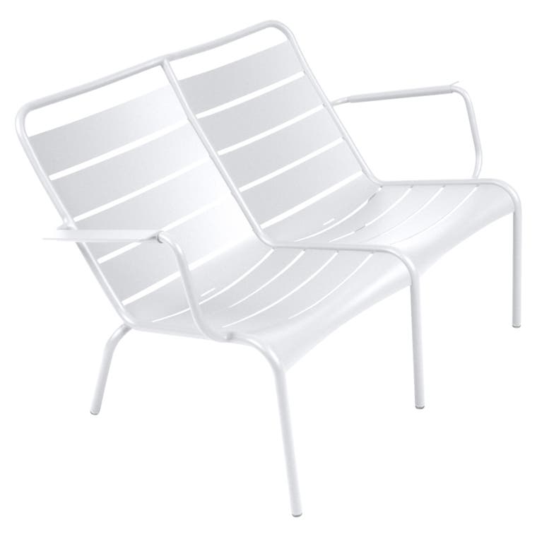 Lounger Duo LUXEMBOURG de Fermob blanc coton Lounger Duo LUXEMBOURG de Fermob blanc coton