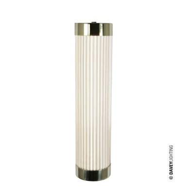 Applique PILLAR ÉTROITE LED H.40 de Davey Lighting, Laiton vieilli