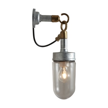Applique Murale WELL GLASS en acier galvanisé de Davey Lighting, Verre clair