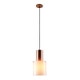 Suspension WALTER Taille 2 d'Original BTC, Verre opalin et cuivre