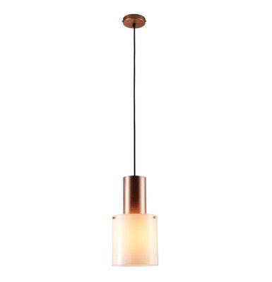 Suspension WALTER Taille 2 d'Original BTC, Verre opalin et cuivre