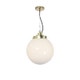 Suspension MEDIUM GLOBE, Verre opalin, Laiton