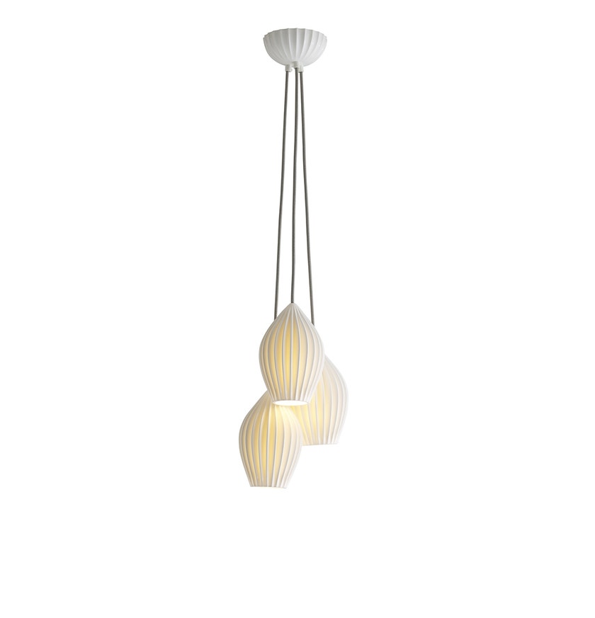 Suspension FIN GROUPING 3 grappes d'Original BTC, Blanc Naturel