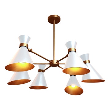 Lustre PEGGY de Gong, Blanc