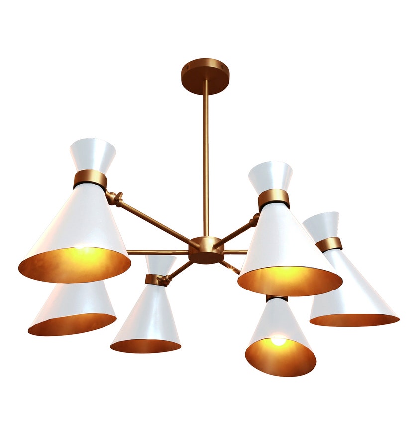 Lustre PEGGY de Gong, Blanc