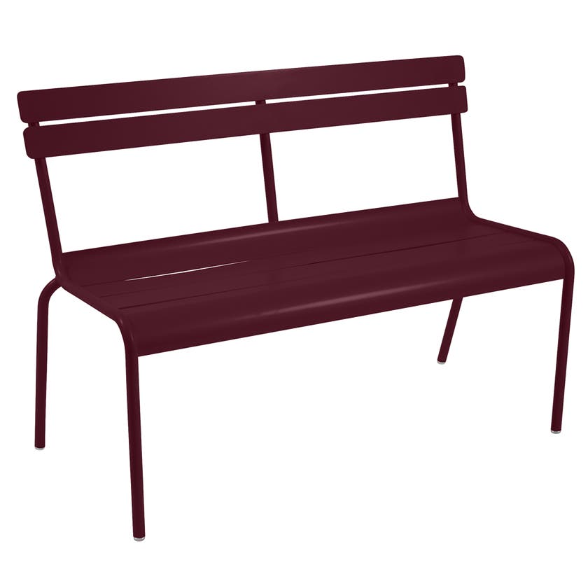 Banc avec dossier LUXEMBOURG de Fermob, Cerise noire Banc avec dossier LUXEMBOURG de Fermob, Cerise noire