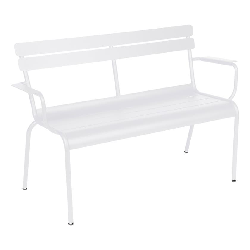 Banc de jardin 2 places Luxembourg de Fermob, Blanc Banc de jardin 2 places Luxembourg de Fermob, Blanc