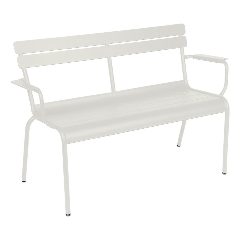 Banc de jardin 2 places Luxembourg de Fermob, Gris argile Banc de jardin 2 places Luxembourg de Fermob, Gris argile