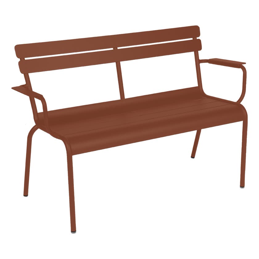 Banc de jardin 2 places Luxembourg de Fermob, Ocre rouge Banc de jardin 2 places Luxembourg de Fermob, Ocre rouge