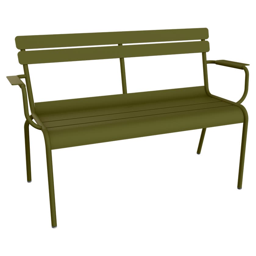 Banc de jardin 2 places Luxembourg de Fermob, Pesto Banc de jardin 2 places Luxembourg de Fermob, Pesto