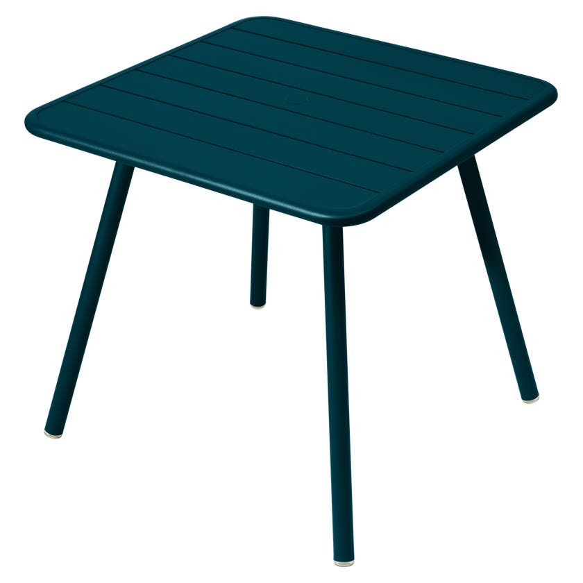 Table carrée 4 pieds LUXEMBOURG de Fermob, bleu acapulco Table carrée 4 pieds LUXEMBOURG de Fermob, bleu acapulco