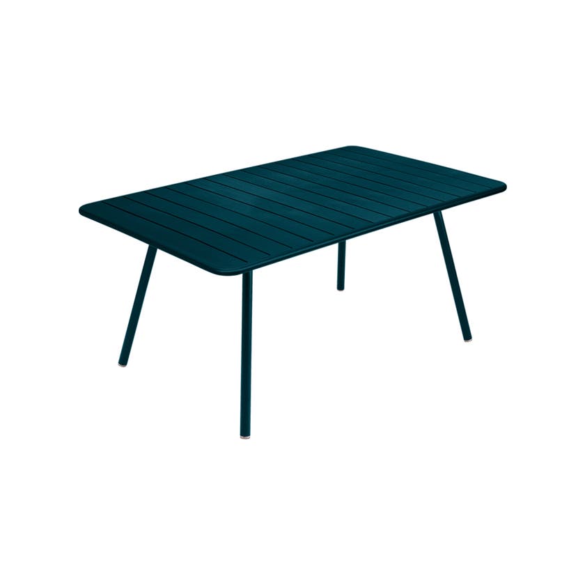 Table rectangulaire confort 6 LUXEMBOURG de Fermob, bleu acapulco Table rectangulaire confort 6 LUXEMBOURG de Fermob, bleu acapulco