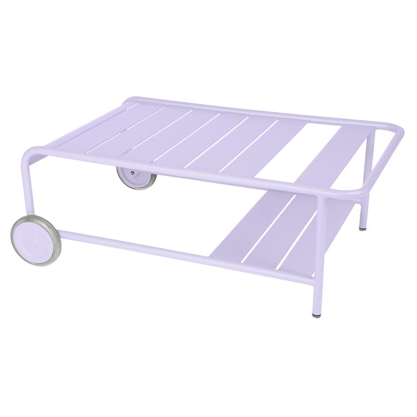 Table basse avec roues Luxembourg de Fermob, Guimauve Table basse avec roues Luxembourg de Fermob, Guimauve