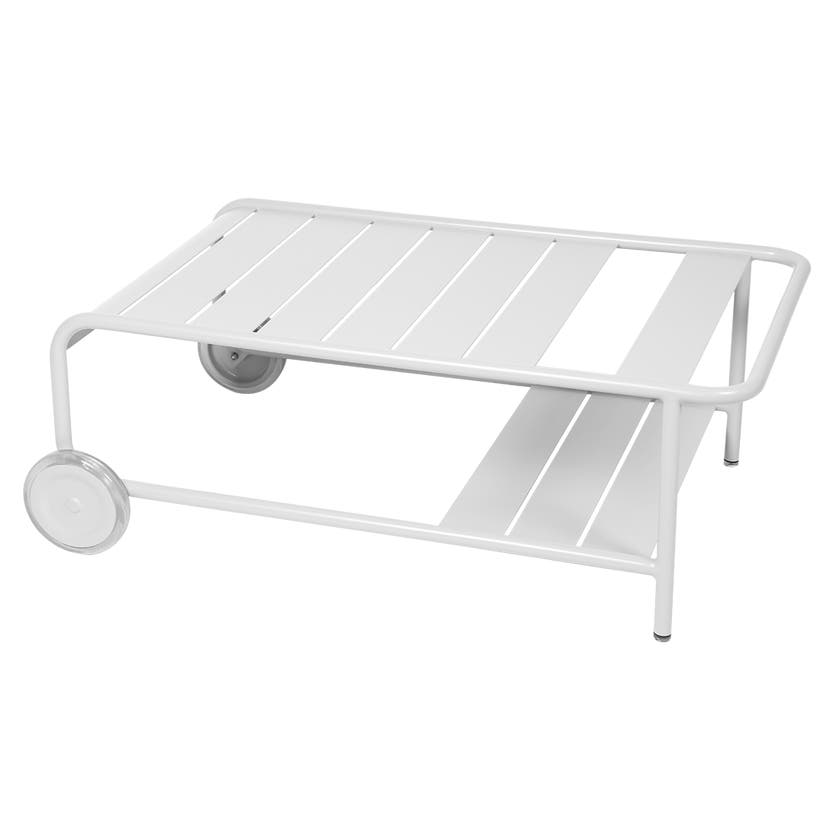 Table basse avec roues Luxembourg de Fermob, Blanc coton Table basse avec roues Luxembourg de Fermob, Blanc coton