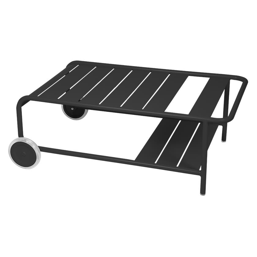 Table basse avec roues Luxembourg de Fermob, Carbone Table basse avec roues Luxembourg de Fermob, Carbone