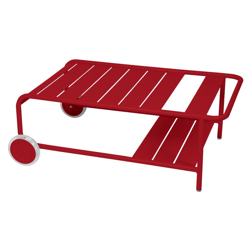 Table basse avec roues Luxembourg de Fermob, Piment Table basse avec roues Luxembourg de Fermob, Piment