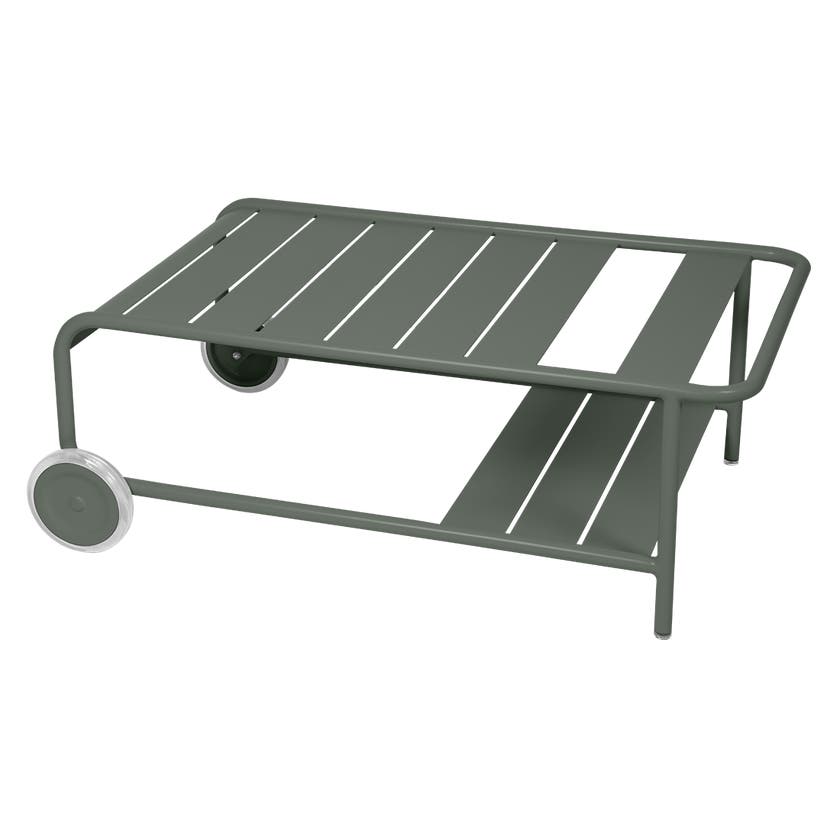 Table basse avec roues Luxembourg de Fermob, Romarin Table basse avec roues Luxembourg de Fermob, Romarin