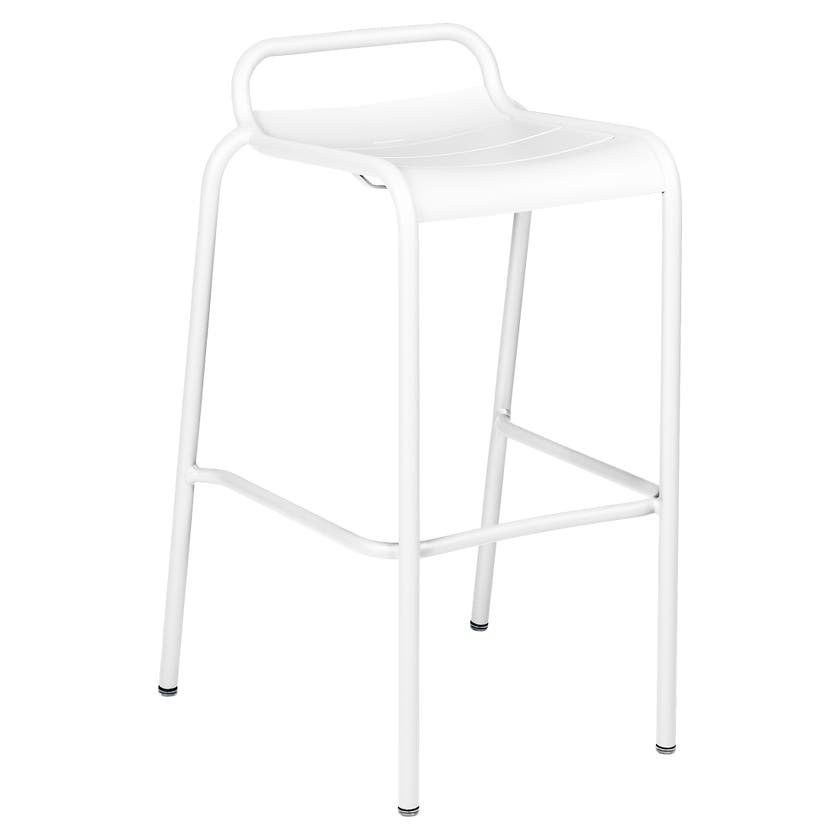 Tabouret haut LUXEMBOURG de Fermob, Blanc Coton Tabouret haut LUXEMBOURG de Fermob, Blanc Coton