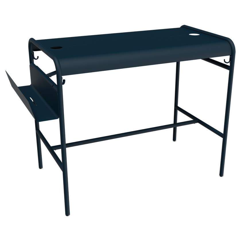 Table haute LUXEMBOURG WORK 126 x 73 cm de Fermob, Bleu abysse Table haute LUXEMBOURG WORK 126 x 73 cm de Fermob, Bleu abysse