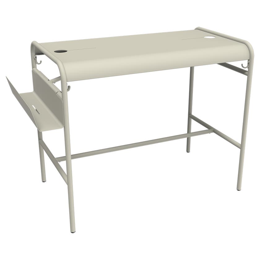 Table haute LUXEMBOURG WORK 126 x 73 cm de Fermob, Gris argile Table haute LUXEMBOURG WORK 126 x 73 cm de Fermob, Gris argile
