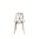 Chaise empilable ONE avec pieds en aluminium anodisé poli de Magis, Blanc