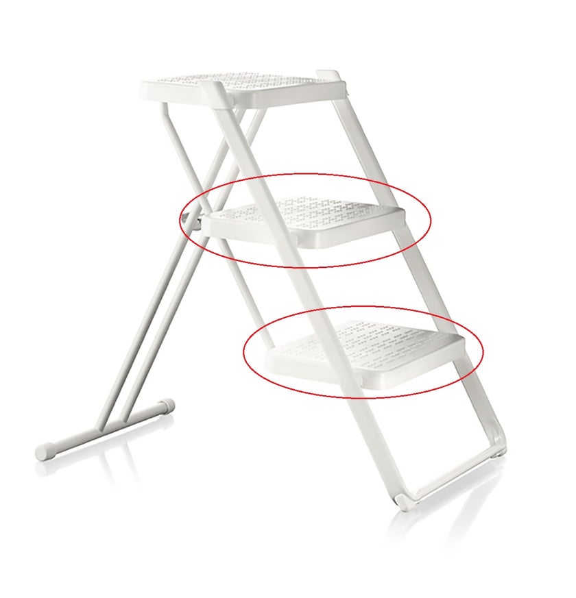 Marche de remplacement intermédiaire ou inférieure pour Escabeau pliant NUOVA STEP de Magis, Blanc