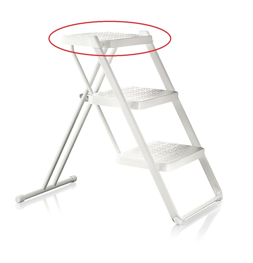 Marche de remplacement supérieure pour Escabeau pliant NUOVA STEP de Magis, Blanc, Avec poignée